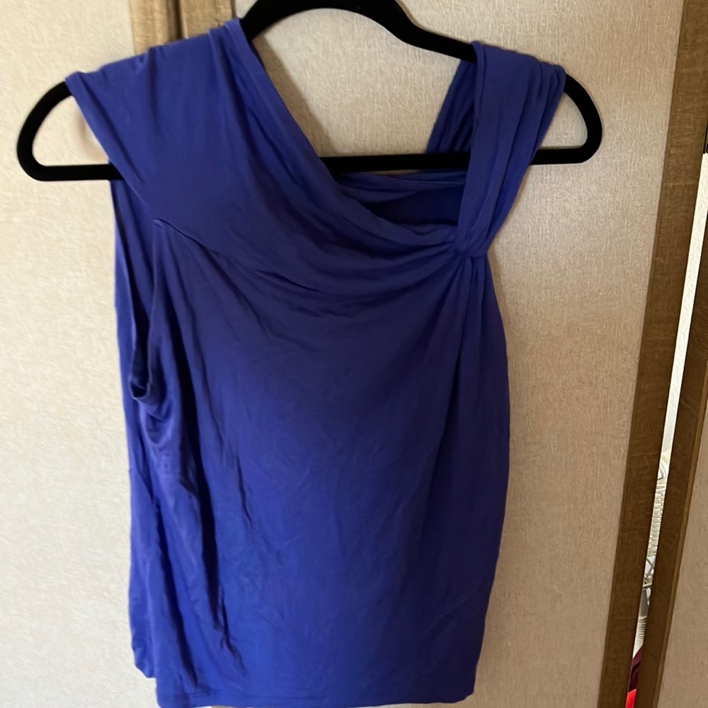 FINAL MARKDOWN August silk Elegant Purple Sleeveless Top xl